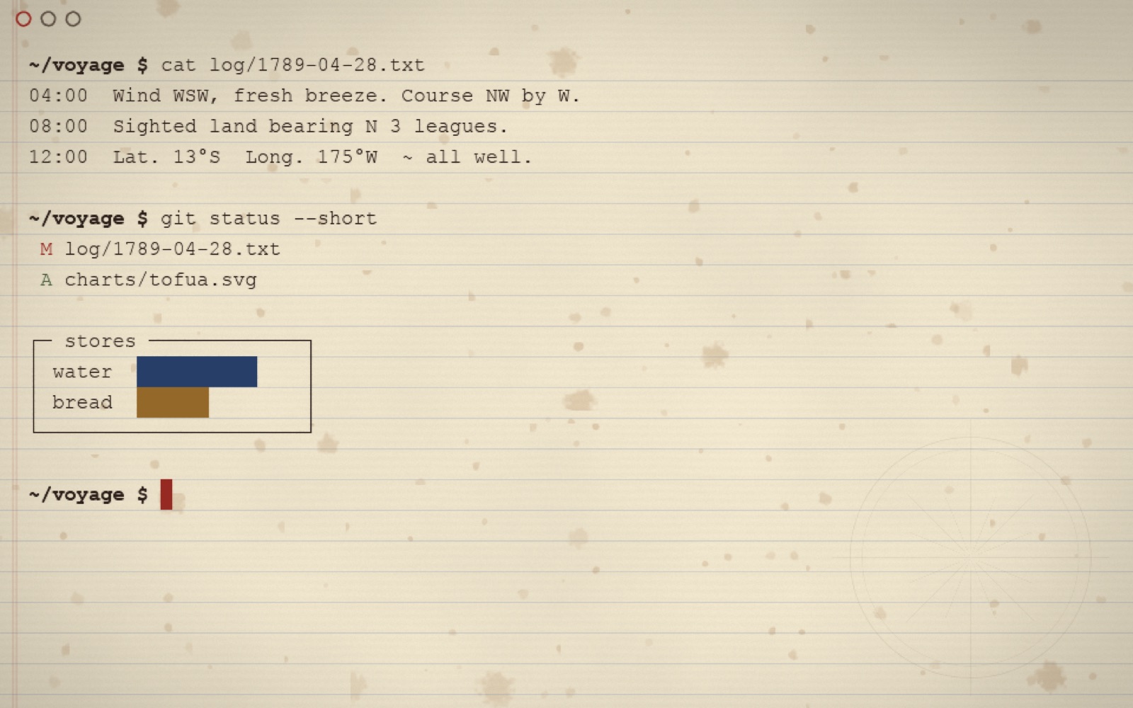 OnePrompt, Logbook light theme
